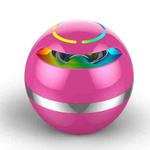 GS009 Bluetooth 4.2 Round Ball Small Speaker With Colorful Light Support TF Card / FM(Pink)
