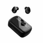 SKY10 Charging Bin Stereo Digital Display Mini Invisible Bluetooth Headset(Black)