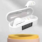 X999 Mini Wireless Noise Reduction With Digital Display Charging Bin Bluetooth Earphone(White)