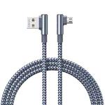 REMAX RC-C002  USB To Micro USB 2.4A Braided Data Cable with 90 Degree Elbow,Length 1m(Silver)