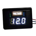 DES-2 Car Battery Voltage Meter DC LED Digital Display 12V Motorcycle RV Yacht Voltage Meter Detector(White)