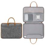 Baona Leather Fully Open Portable Waterproof Computer Bag, Size: 15/15.6/16 inches(Gray Brown)