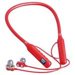 G72 Hanging Neck Card Insertable Digital Display Noise Reduction Wireless Bluetooth Earphone(Red)
