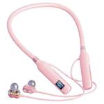 G72 Hanging Neck Card Insertable Digital Display Noise Reduction Wireless Bluetooth Earphone(Pink)
