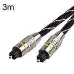 EMK HB/A6.0 SPDIF Interface Digital High-Definition Audio Optical Fiber Cable, Length: 3m(Black White Net)