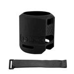 For Sony SRS-XB13 Speaker Silicone Case With Hook And Loop Fastener Strap(Black)
