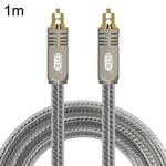 EMK YL/B Audio Digital Optical Fiber Cable Square To Square Audio Connection Cable, Length: 1m(Transparent Gray)