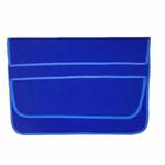 17 Inch Neoprene Laptop Lining Bag Horizontal Section Flap Clutch Bag(Blue)
