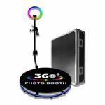 100cm RGB Fill Light Photo Booth Turning Led Camera Photo Spin Stand With Flight Case