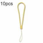 10pcs  Silicone Woven Pattern  Cell Phone Lanyard Anti-loss Hand Rope(Lemon Yellow)