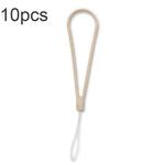 10pcs  Silicone Woven Pattern  Cell Phone Lanyard Anti-loss Hand Rope(Sand Pink)
