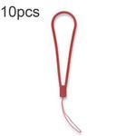 10pcs  Silicone Woven Pattern  Cell Phone Lanyard Anti-loss Hand Rope(Tea Red)