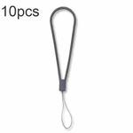 10pcs  Silicone Woven Pattern  Cell Phone Lanyard Anti-loss Hand Rope(Lavender gray)