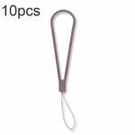 10pcs  Silicone Woven Pattern  Cell Phone Lanyard Anti-loss Hand Rope(Cherry Purple)