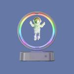 Y-558 Magnetic Levitation Astronaut TWS Bluetooth Speaker With RGB Light,Style: Silver Basic 