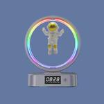 Y-558 Magnetic Levitation Astronaut TWS Bluetooth Speaker With RGB Light,Style: Golden Clock Model 