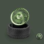 KD195 Electroplating Modification Small Fan Retro Wheel Fan(Green)