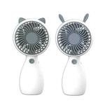 2pcs MLS6035 USB Mini Charging With Lanyard Small Fan, Style Random Delivery(White)