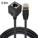 Straight Head 0.6m Cat 8 10G Transmission RJ45 Male To Female Computer Network Cable Extension Cable(Black)