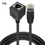 Straight Head 1m Cat 8 10G Transmission RJ45 Male To Female Computer Network Cable Extension Cable(Black)