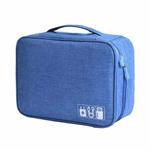 RH917 Data Cables Storage Bags Cationic Polyester Multifunctional Digital Bag(Blue)