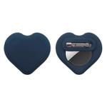 For AirTag GPS Tracker Heart-Shape Silicone Case With Safety Pins Hidden Inside Clothes Shoes(Dark Blue)