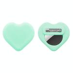 For AirTag GPS Tracker Heart-Shape Silicone Case With Safety Pins Hidden Inside Clothes Shoes(Green)