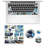 for Macbook Air 13.3 inch 5pcs Laptop Keyboard PVC Sticker(Wave)