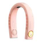 JS111 Cute Pet Night Light USB Hanging Neck Fan Semiconductor Cooling Turbine Leafless Fan(Pink)