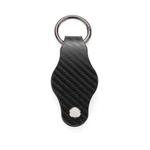 For AirTag Tracker Leather Case Key Holder(Running Car Carbon Fiber)