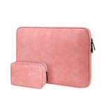 ND12 Lambskin Laptop Lightweight Waterproof Sleeve Bag, Size: 14.1-15.4 inches(Pink with Bag)
