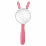2275 5X/10X Cartoon Animal Handheld Children Science Experiment Magnifying Glass(Pink Rabbit)