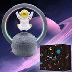 Y-598 Suspended Astronaut Bluetooth Speaker RGB Light Subwoofer Ornament,Spec: 598A Golden+Gift Bag