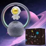 Y-598 Suspended Astronaut Bluetooth Speaker RGB Light Subwoofer Ornament,Spec: 598B Golden+Gift Bag