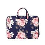 H40-B01 White Rose Pattern Laptop Case Bag Computer Liner Bag With Handle, Size: 13 Inch(Blue)