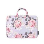 H40-B01 White Rose Pattern Laptop Case Bag Computer Liner Bag With Handle, Size: 13 Inch(Grey)