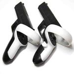 For Meta  Quest 2 VR Controller 1pair Sturdy Shooting Handle Holder(Black)