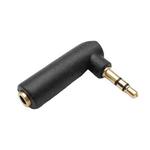 3.5mm Elbow Male to Female Dual Channel Headphone Audio Adapter(Gold Plated)