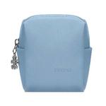 Baona BN-G003 Leather Mini Portable Multifunctional Digital Storage Bag(Zipper Dark Blue)