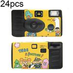 24pcs Illustration Retro Film Camera Waterproof Cartoon Decorative Stickers without Camera