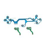 For PS5 Controller 2sets Button Ribbon Circuit Board Conductive Film(Blue+Green)
