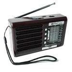 BAIJIALI PX-54U Brown Multi-band Retro Pointer Radio USB Plug In Card Radios