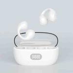 AIR8 Clip Ear With Digital Display Charging Bin Wireless Bluetooth Earphones(White)