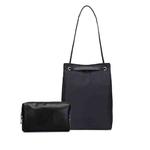 For Apple Macbook Shoulder / Handheld / Messenger Computer Bag, Size: Medium(Black+Black PU Power Bag)