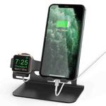 AhaStyle ST04 Aluminum Alloy Charging Base, For 4-8 inch Smart Phone&Apple Watch Series(Black)