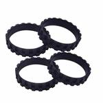 For IRobot 5/6/7/8/9/ I7/E3/E5 Sweeper Mopper 2pairs Wheel Tire Leather