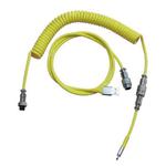 Ajazz AL60 USB To Type-C/USB-C Keyboard Extension Line Single Hole Connector, Cable Length: 2.3m(Lemon Yellow)