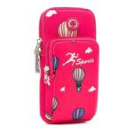 B081 Large Running Phone Arm Bag Outdoor Sports Fitness Bag(Rose Red)
