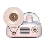 Y02 Retro Vinyl Record Player Wireless Bluetooth Speaker Ambient Light Aromatherapy Bluetooth Audio(Pink)