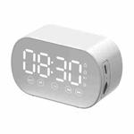 S15 Wireless Card Bluetooth Speaker Mini Alarm Clock(White)